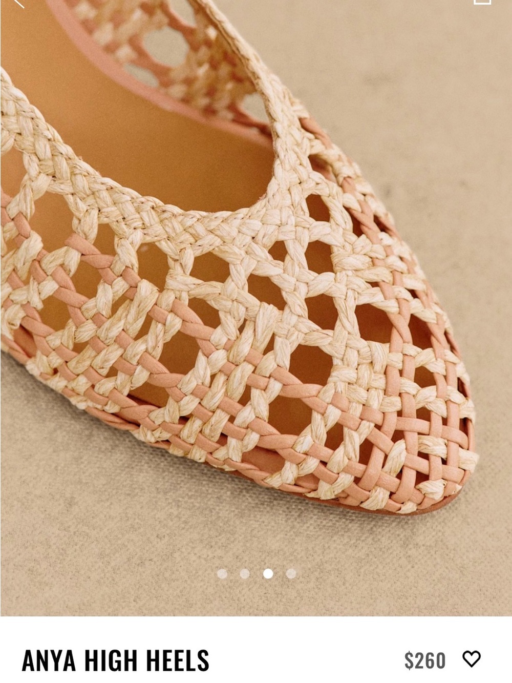 NWT Anya Sezane Woven Low Block Heel Pumps - Natural Tan - Picture 3 of 6